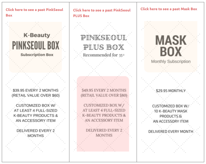 PinkSeoul Subscription Boxes